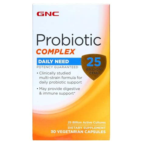 GNC Probiotic Complex with 25 Billion CFUs | 30 Vegetarian Capsules ...