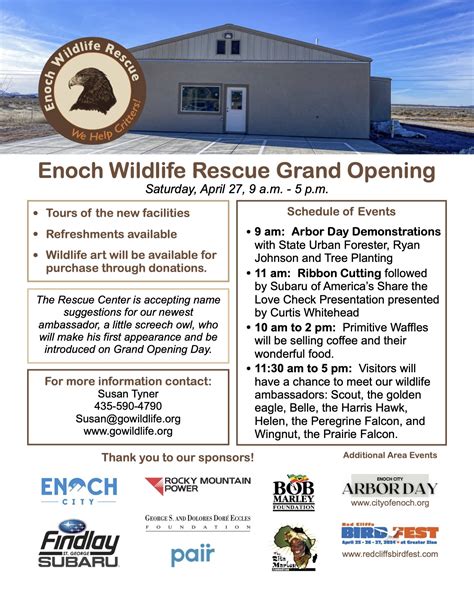 Grand Opening of the Enoch Wildlife Rescue Center!