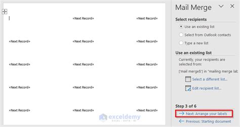 Mail Merge Labels 的图像结果