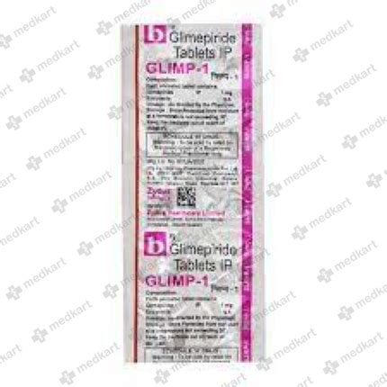 GLIMP 1 TABLET 10'S, Price, Composition & Generic Alternatives - Medkart