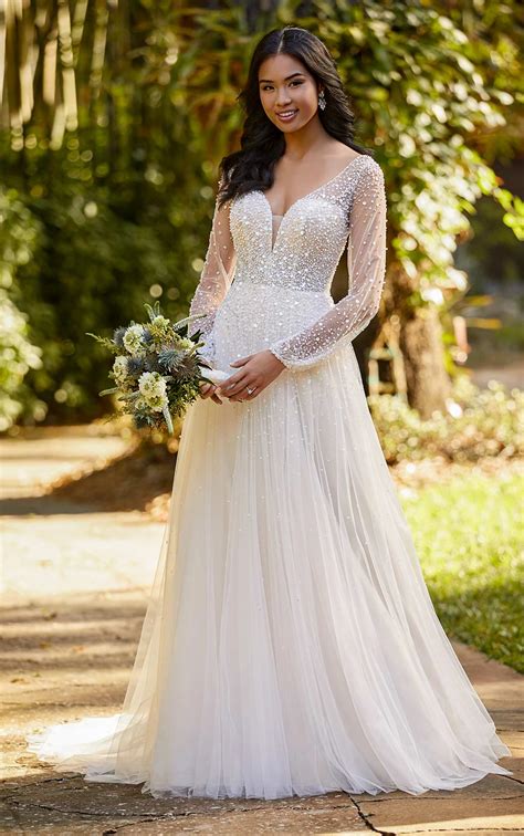Beaded Wedding Dresses With Sleeves