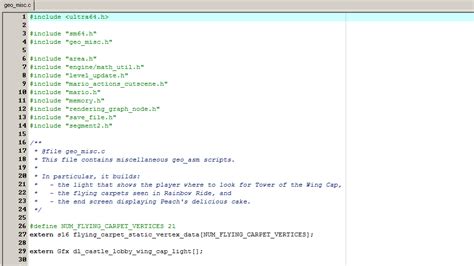 Image result for Super Mario 64 Source Code