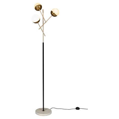 Midcentury Geometric 3-Globe Floor Lamp by Modeline at 1stDibs ...