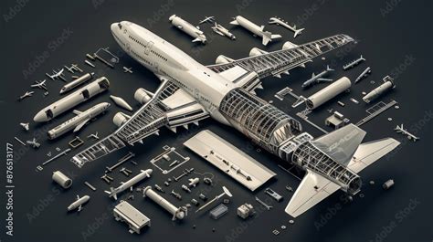 Image result for Airplane Exploded-View