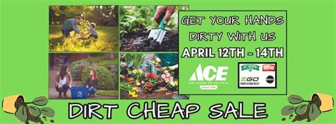 Dirt Cheap Sale, Newberg Ace Hardware, 12 April to 14 April | AllEvents