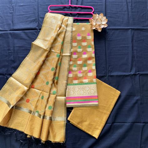 Banarasi Cotton Silk Unstitched Suit Material – Phulari
