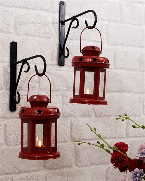 Buy Homesake Wall Star Light Decorative Metal Lantern Indoor/Outdoor ...