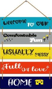 Indianara Set of 5 Welcome Home Quote Wall Hanging Plaques (4600WH ...