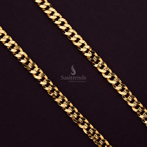 Men’s Micro Gold Plated Spiral Twisted Chain – One Gram - Sasitrends