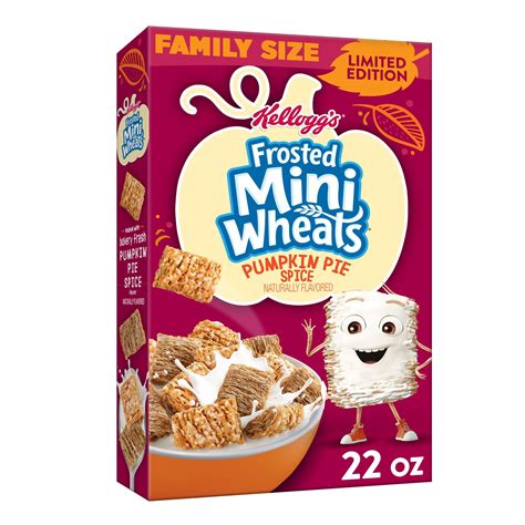 Kellogg’s Frosted Mini Wheats Breakfast Cereal, Pumpkin Pie Spice, 22 oz