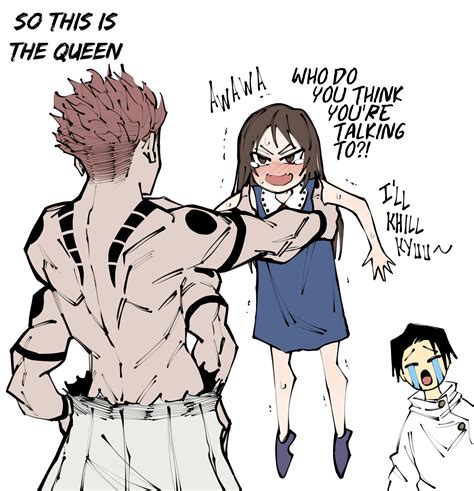 ryoumen sukuna, okkotsu yuuta, and orimoto rika (jujutsu kaisen) drawn ...