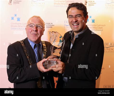 Lord Mayor of Dublin Christie Burke presents Juan Gabriel Vasquez ...