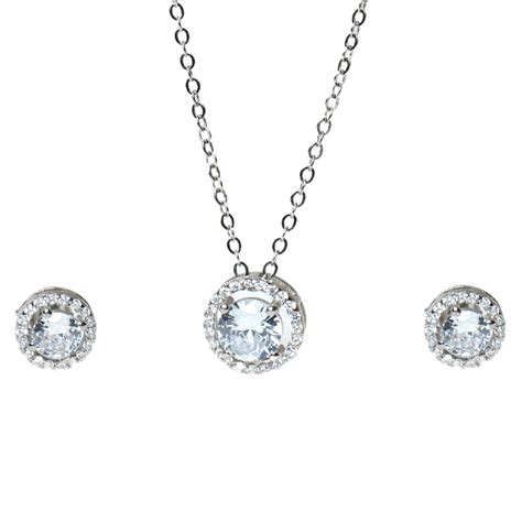 ZAVIER 925 Sterling Silver Round Sparkle AAA Grade American Diamond ...