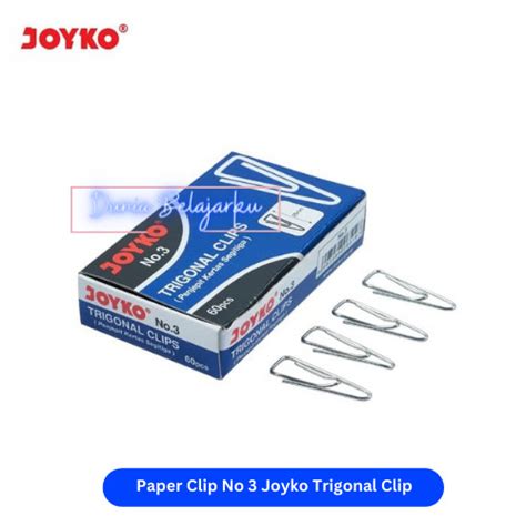 Jual Paper Clip No 3 Joyko Trigonal Clip Klip Kertas Penjepit Kertas ...