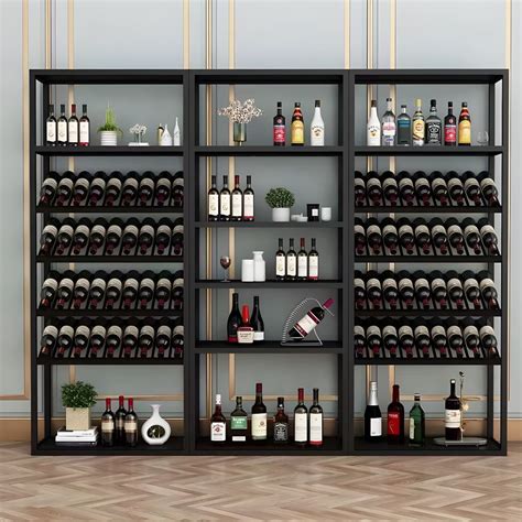 Modern Metal Floor Wine Rack with Multiple Sizes, Holds over 25 Bottles ...
