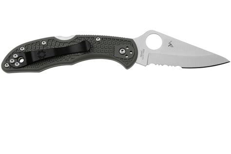 Spyderco Delica 4 Lightweight C11PSFG Foliage Green FRN, partially ...