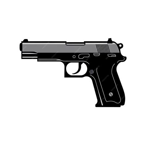 Premium Photo | Handgun clipart on a white background