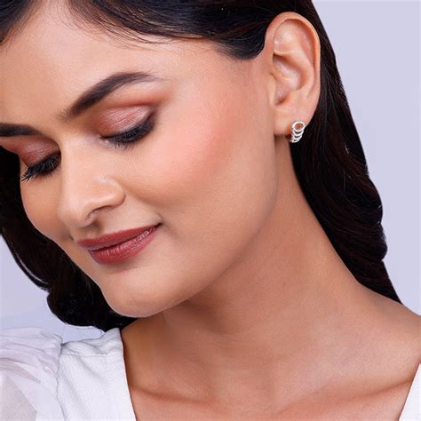 Silver Zircon Elegant Loop Earrings – GIVA Jewellery