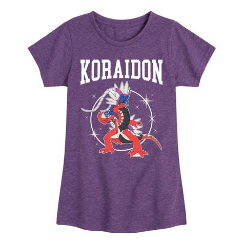 Pokémon - Koraidon Collegiate - Youth Girls Short Sleeve Graphic T ...