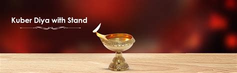 Buy Shubhkart Kuber Diya with Stand (Size: 0) Akhand Brass Table Diya ...