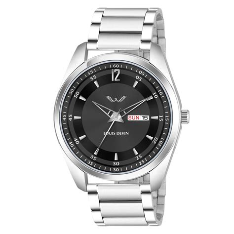Buy LOUIS DEVIN Stainless Steel Chain Analog Wrist Watch for Men with ...