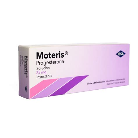 Moteris progesterona inyectable con 7 ampolletas de 25 mg