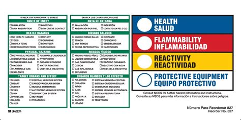 Brady Hazardous Communication and Right-to-Know Labels, Coated, Paper ...