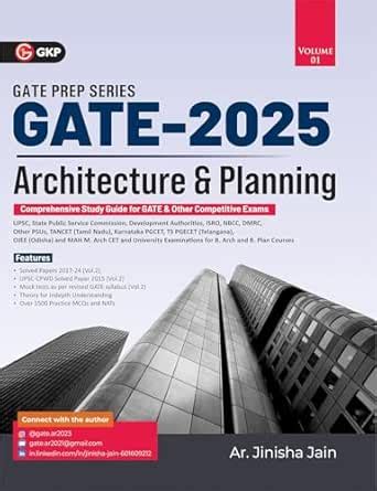 GKP GATE 2025 : Architecture & Planning Vol 1 - Guide by Ar. Jinisha ...