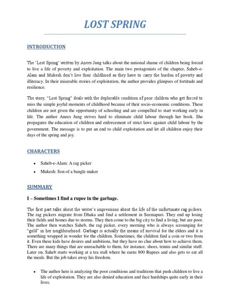 Image result for The Lost Spring Summary