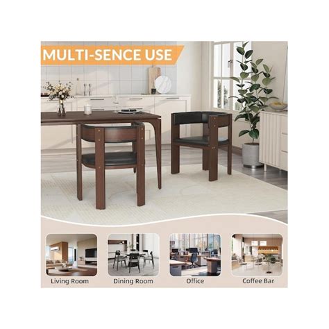 Qeetex Set Of 4 Modern Dining Chairs - Wooden Kitchen Chairs With ...