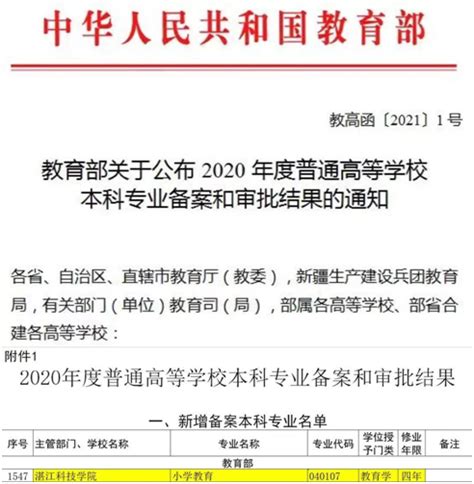 湛江科技学院“小学教育”专业申报成功 - 中国日报网