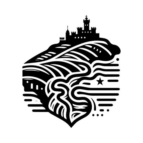 San marino map logo template isolated brand identity icon abstract ...