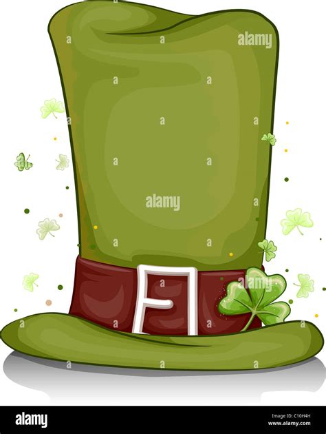 Illustration of a Tall Leprechaun's Hat for Background Stock Photo - Alamy