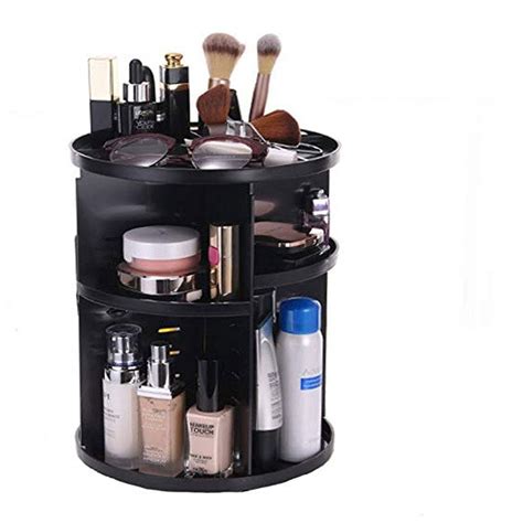Feiw 360° Rotating Cosmetics Storage Rack Makeup Organizer Adjustable ...