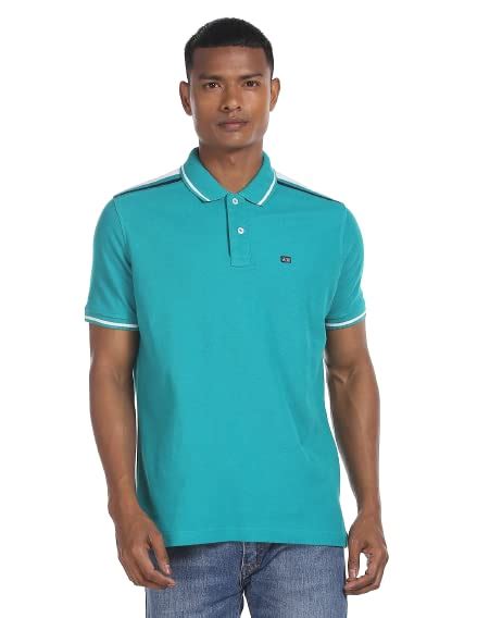 Buy Arrow Men's Solid Regular Polo Shirt (ASABTS3407_Blue S) at Amazon.in