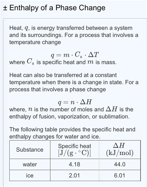 Image result for Enthalpy Formula