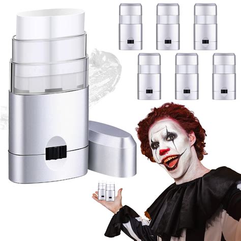 Vertintong 6 Pack Clown White Face Body Paint Bulk Eye White Sticks for ...