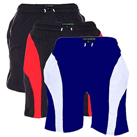 Buy KimKarter Men's Cotton Shorts Pack of 3 at Amazon.in