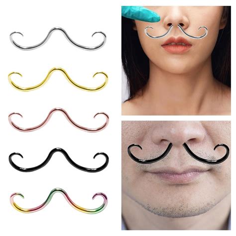 Mustache Septum Rings Mustache Nasal Septum Cold Septum Ring 316