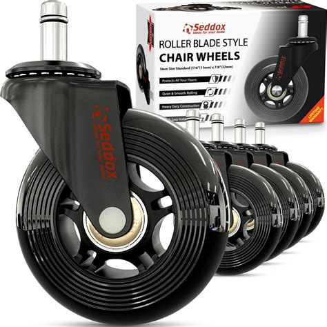 Snapklik.com : Office Chair Wheels Replacement Set - Soft Desk Chair ...