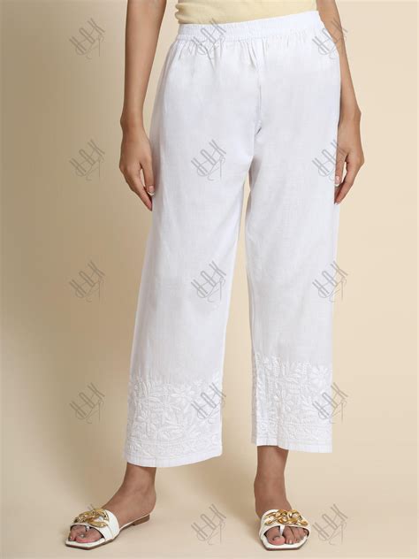 House Of Kari(Chikankari Clothing) - HOK Chikankari Cotton Pant Trouser ...