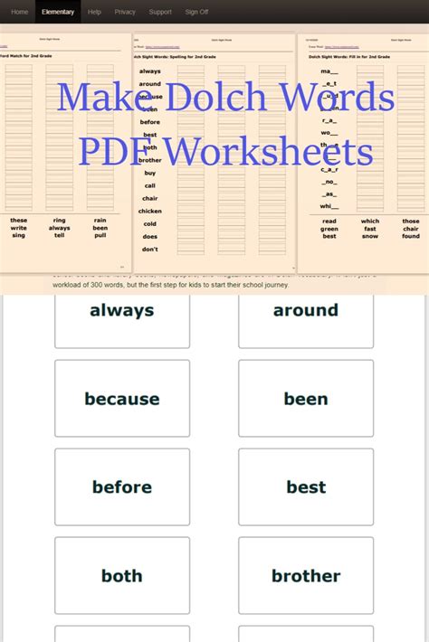 Dolch sight words pdf – Artofit