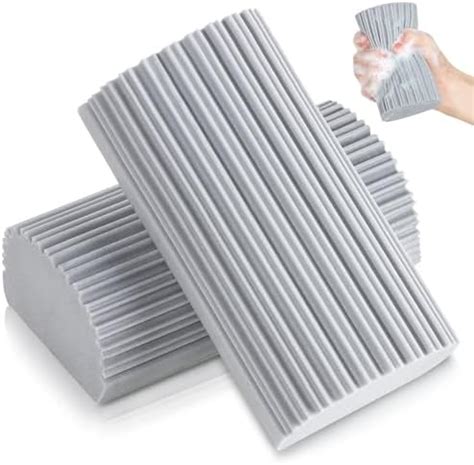 2-Pack Damp Clean Duster Sponge, Magic Cleaning Sponge Baseboard ...