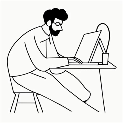 Black professional ux designer analysing a brief vector illustration ...