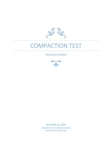 Image result for Compaction Test Report
