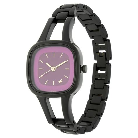 Buy Online Fastrack Quartz Analog Purple Dial Stainless Steel Strap ...