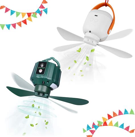 Amazon.com: DUKUSEEK Tent Ceiling Fans for Camping, Portable Tent Fans ...