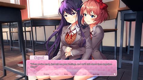 New screenshot from DDLC+ side story with Sayori and Yuri, drawn by ...