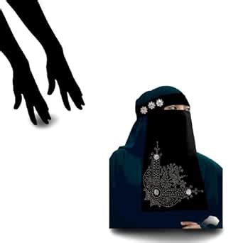 Buy Cropytine Women's Beautiful Dimond Naqab Parda For Islamic Abaya ...