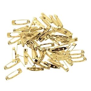 FURE Metal Brooch Pins - 2.5cm (Golden) - Pack of 50 Pieces : Amazon.in ...